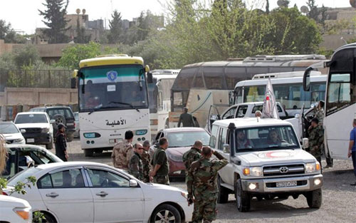 Suspendida la evacuación de la ciudad siria de Duma